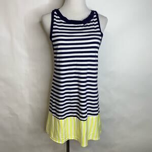 Kate Spade New York Blue Yellow White Striped Tank Tunic Sz Small